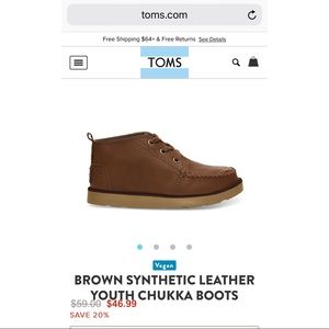 Boys Toms Chukka Size 12